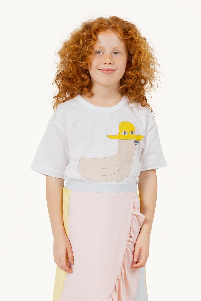 TINYCOTTONS - DUCK GRAPHIC TEE UNISEX - Print T-shirt - off-white, Enlarge