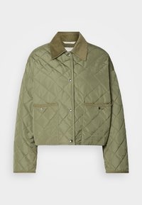 QUILTED JACKET LIGHT PADDED PATCHED COLLAR AND DETAILS PATCHED POCKETS - Allvädersjacka - dried rosemary
