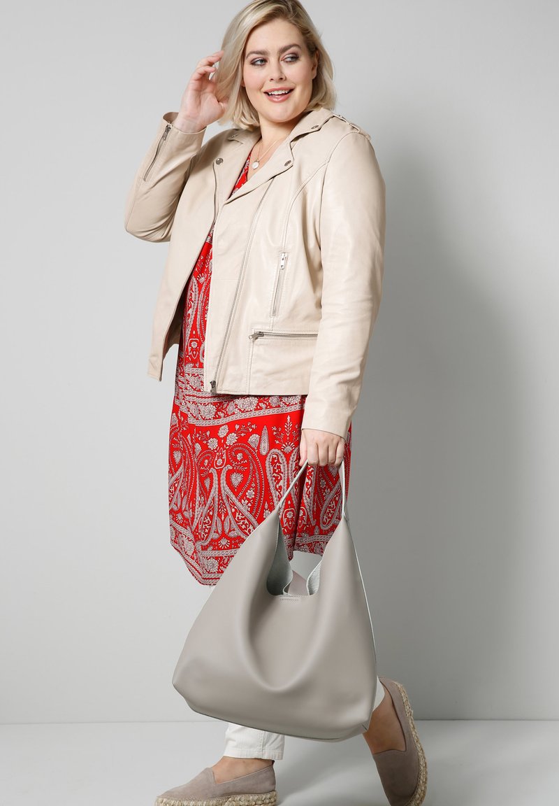 Damen Leichte Jacken | Sara Lindholm Lederjacke natur/nude - PL13255 Damen Leichte Jacken | Sara Lindholm Lederjacke natur/nude - PL13255