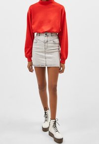Bershka Jeansrock - grey