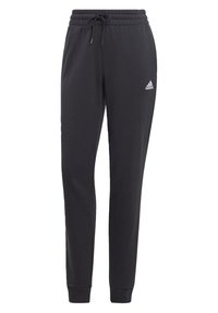 ESSENTIALS LINEAR CUFFED - Pantaloni sportivi - black/white