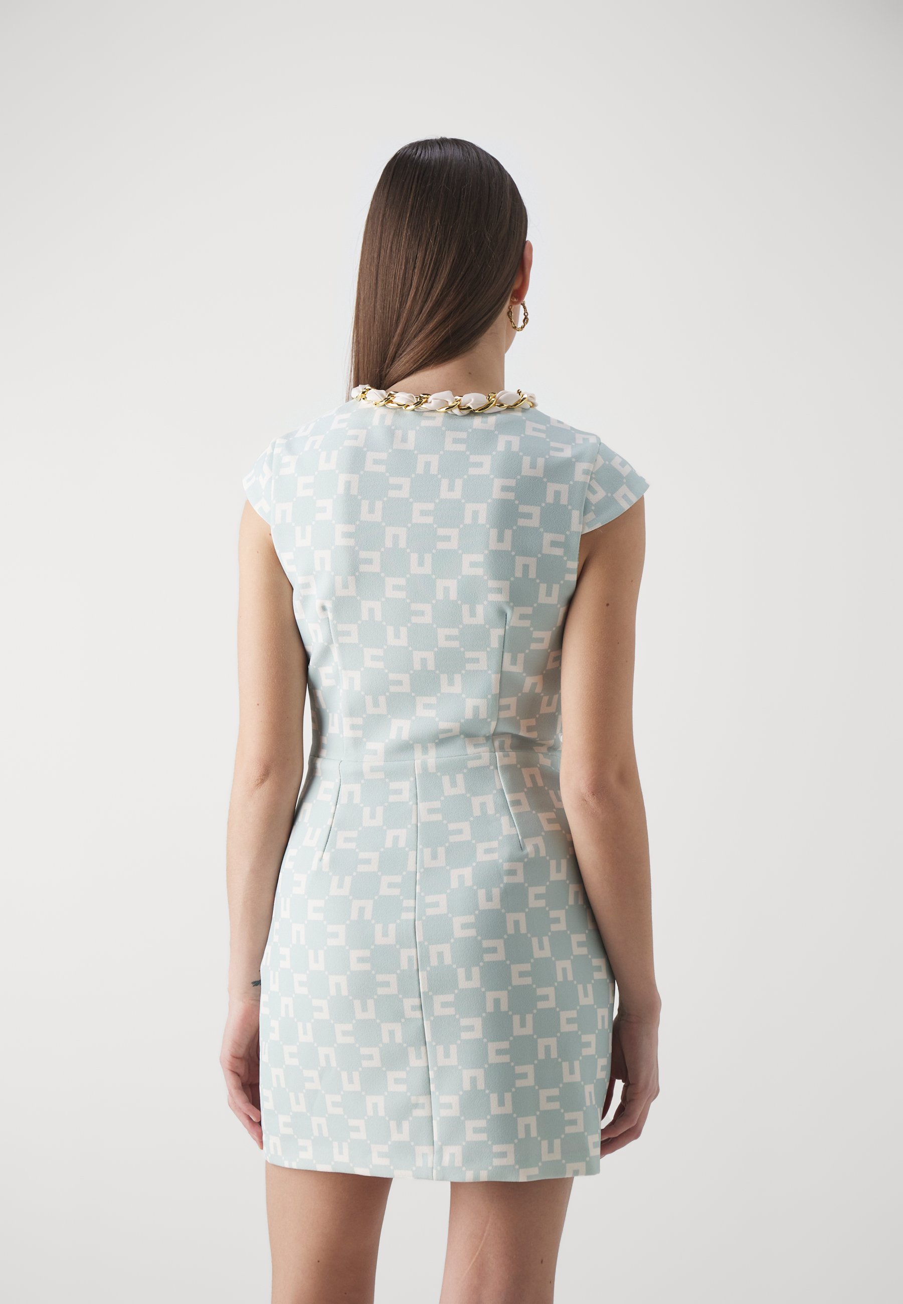 オールインワン・サロペット Elisabetta Franchi Acqua Dress With Pearls ELISABETTA FRANCHI ACQUA DRESS WITH PEARLS – FerrarisBoutique