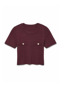 KRISTIN - Marškinėliai su spaudiniu - burgundy