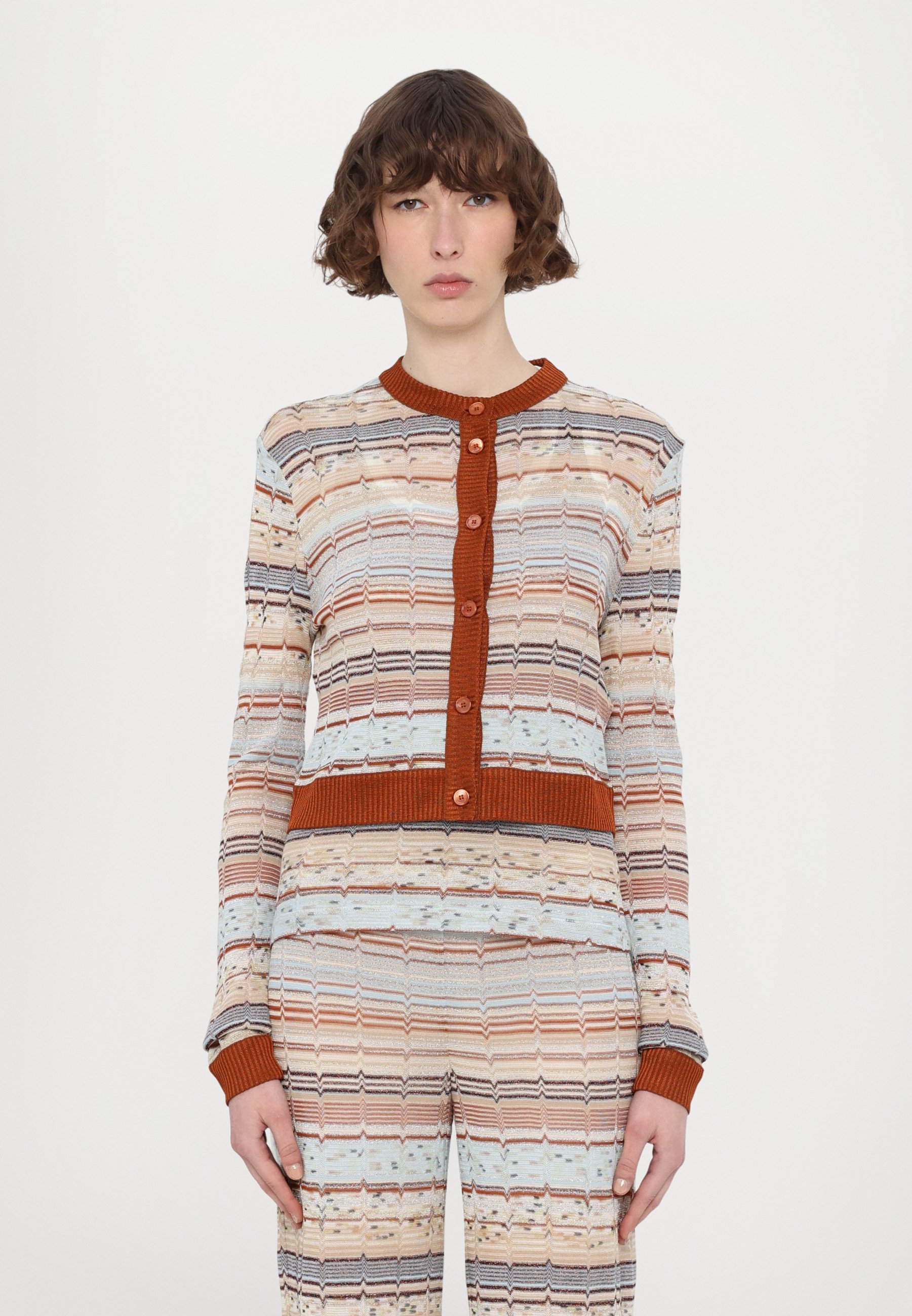 Cardigan Missoni Multicolore Noir Jaune - Taille Petit (2/3/4/40) - Occasion Très Bon état