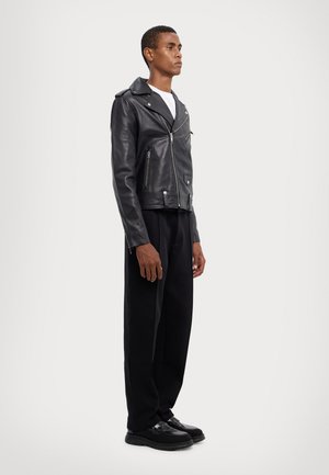 BLOUSON CUIR - Veste en cuir - black