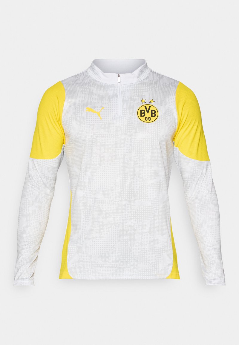Puma BVB TRAINING 1/4 ZIP TOP - Klubbkläder - silver-coloured mist ...