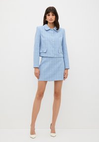 adL TWEED  - A-linjainen hame - blue