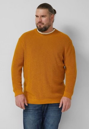 PULLOVER - Strickpullover - honiggelb