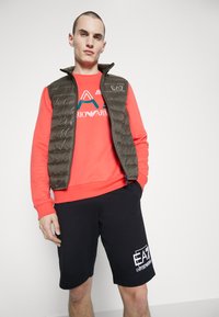 EA7 Emporio Armani WAISTCOAT - Strukirani kaput - dark grey