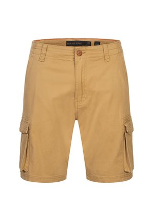 Cargo shorts i khaki-farge, laget av bomull. Funksjoner inkluderer sidelommer, knappelukking og en uformell, avslappet passform.
