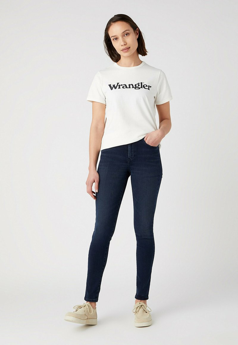 Wrangler Jeans Skinny Fit donkerblauw denim Wrangler Jeans Skinny Fit donkerblauw denim