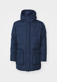 LONG PUFFER JACKET - Téli kabát - rivet navy