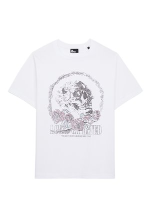 T-shirt med print - white