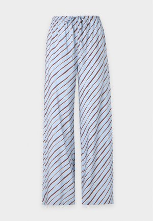 New Look, LIGHT  DIAGONAL STRIPE WIDE LEG TROUSERS - Bukser - blue pattern