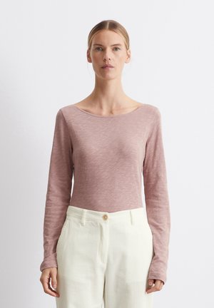 BOAT NECK - Pikkade varrukatega topp - dark mauve