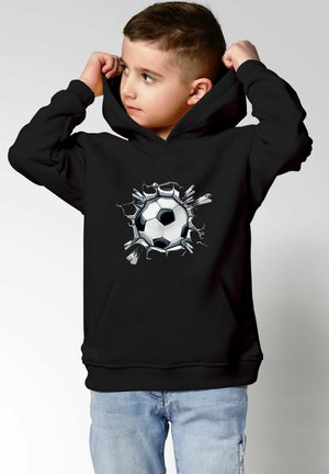 MoonWorks FUSSBALL SPORT GESCHENKE AUFDRUCK PRINT - Kapuzenpullover - schwarz