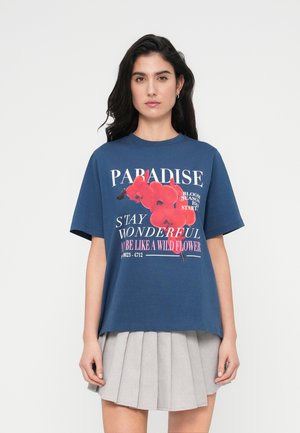 VMURENA CATY BOX - T-shirt imprimé - dark denim