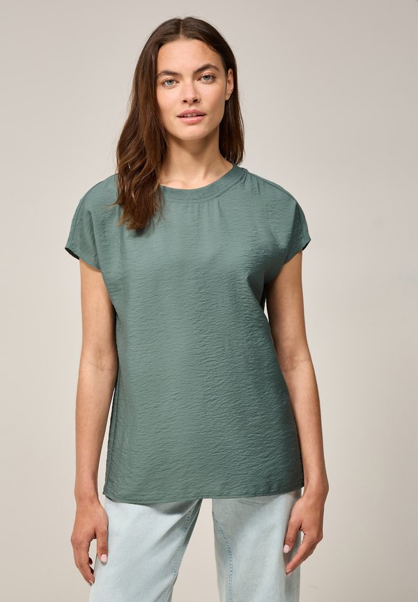 MIT FEINER STRUKTUR - Bluse - grün