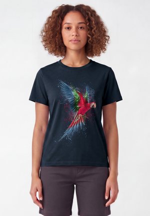 watapparel, PAPAGEI - Print T-shirt - french navy