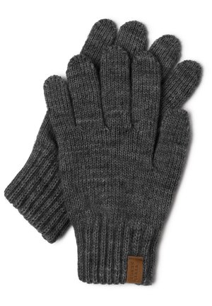 Gants femme gris - Fine knitted gloves dark heather par Barts.