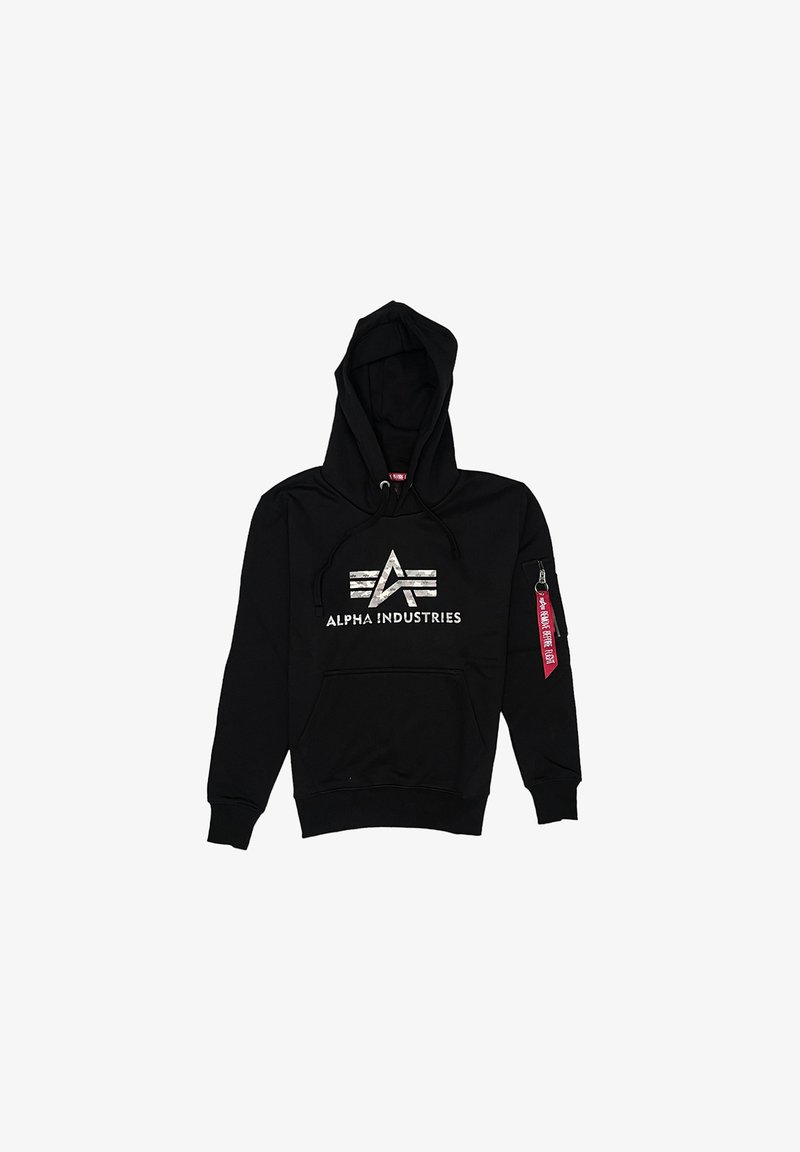 Alpha Industries 3D CAMO LOGO - Kapuzenpullover - black woodland