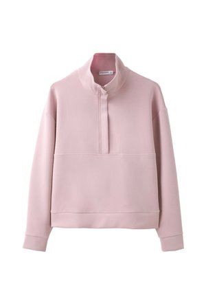 Stradivarius, SOFT-TOUCH SWEATSHIRT WITH ZIP 08728276 - Sweatshirt - light pink