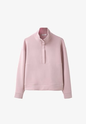 Stradivarius, SOFT-TOUCH SWEATSHIRT WITH ZIP 08728276 - Sweatshirt - light pink
