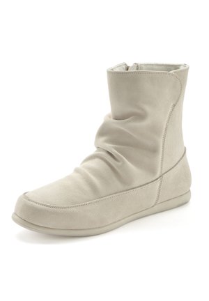 Stiefelette - hellgrau creme