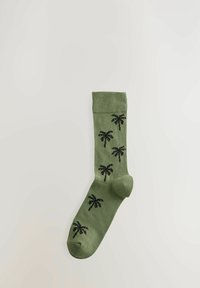 Next 5 PACK REGULAR FIT - Socken - neutral green summer palm tree