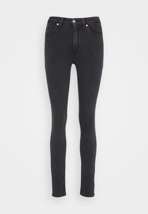 Calvin Klein Jeans HIGH RISE SKINNY - Kitsa lõikega teksad - denim black