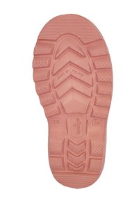 Semelle d'une chaussure pour enfant rose avec des semelles profondes, taille 29 marquée des deux côtés, et le nom de la marque "Lemigo" imprimé au centre.