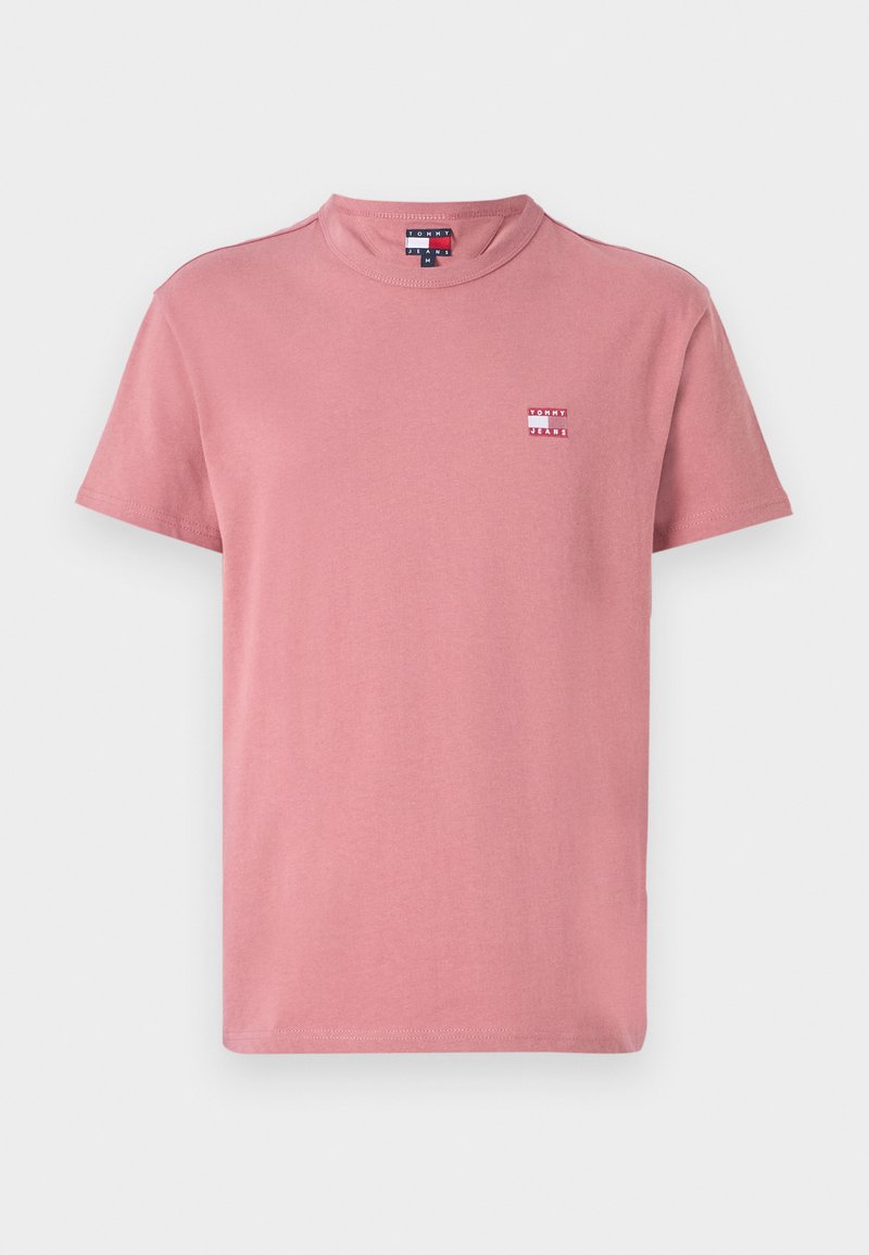 Tommy Jeans T-shirt basic donkerroze Tommy Jeans T-shirt basic donkerroze