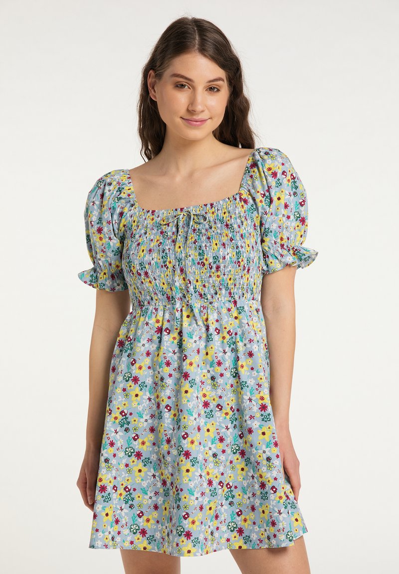 myMo SOMMER - Rochie de zi - hellblau mehrfarbig