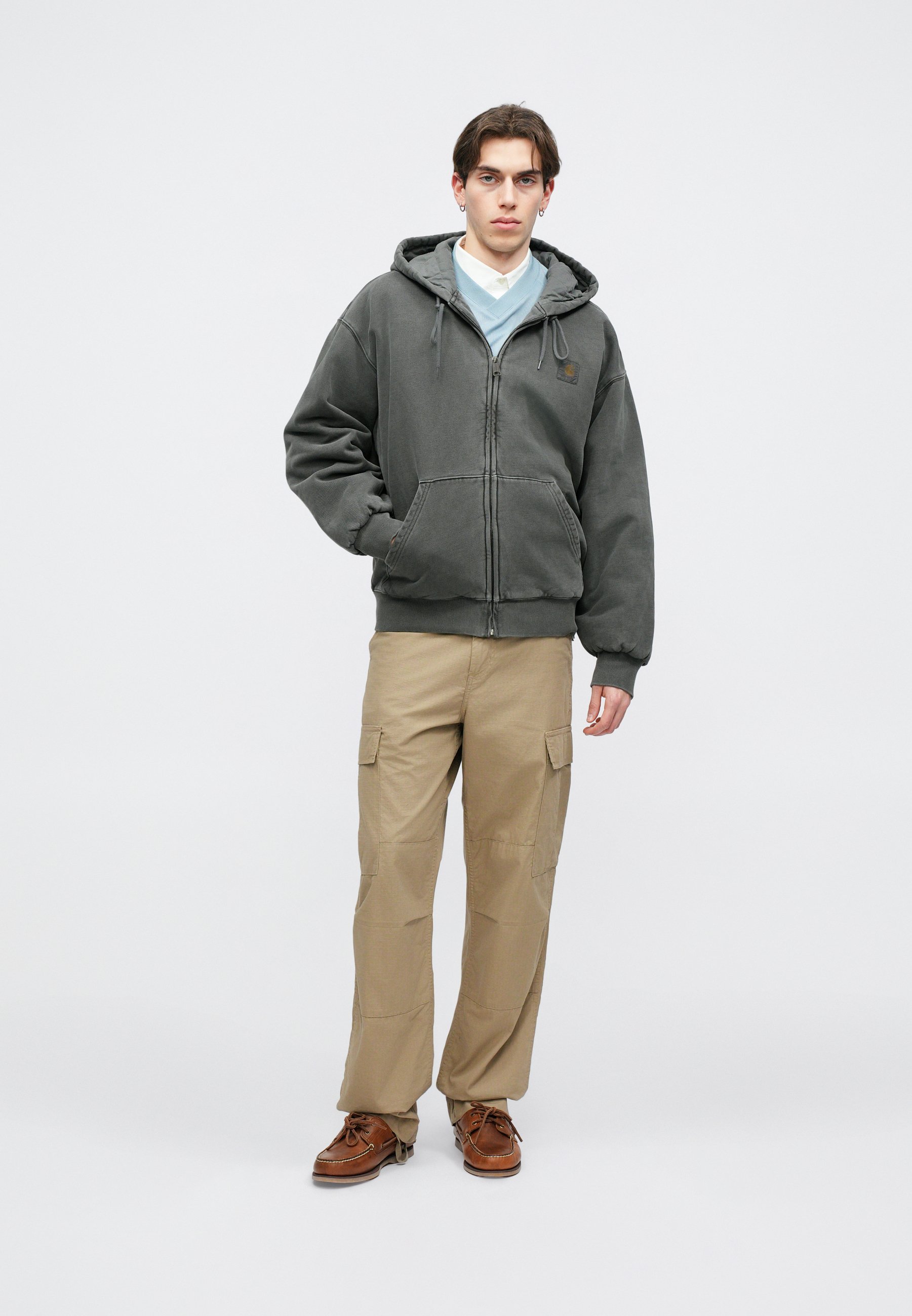 Carhartt WIP HOODED VISTA JACKET - Light jacket - black - Zalando