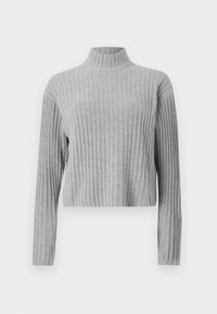 BOXY MOCK NECK - Maglione - heather gray