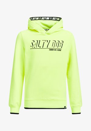 JONGENS NEONKLEURIGE MET OPDRUK - Hoodie - bright yellow