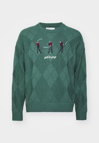 Hollister Co. Boxy Golf Graphic Crew Sweater - Vesta - sea moss ground