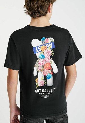 MEDEBO - T-shirt imprimé - black