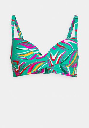 CARNIVAL LIGHTLY PADDED TWIST FRONT - Bikini top - green