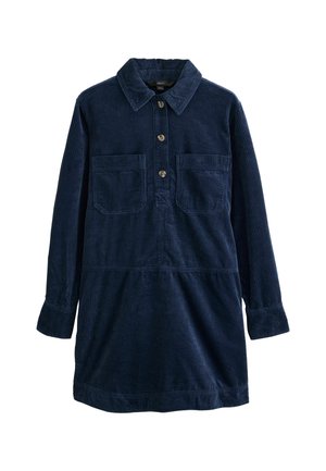 Next, PETITE FIT - LONG SLEEVE CORD OVERHEAD MINI DRESS - Skjortekjole - navy blue