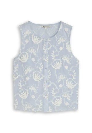 TOM TAILOR DENIM, Blouse - mid blue white application