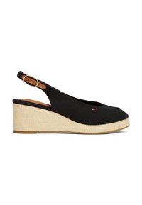 Tommy Hilfiger FLAG MID SLINGBACK - Espadrilles - black