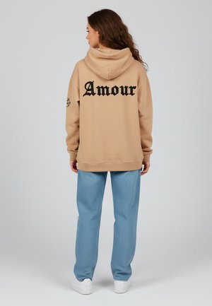 GOTHIC EMBROIDERY HEAYVWEIGHT UNISEX OVERSIZED  - Hoodie - washed beige
