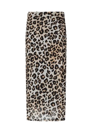 s.Oliver MET DECORATIEF TUNNELKOORD - Jupe trapèze - ecru