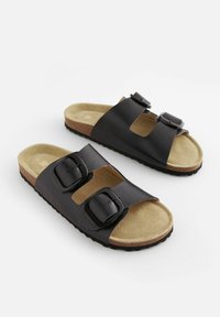 Next DOUBLE STRAP - Slip-on sandaler - black flood