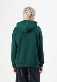 Felpa verde con cappuccio regolabile, maniche lunghe e vestibilità comoda. Realizzata in tessuto morbido con una superficie liscia, presenta polsini e orlo a coste.