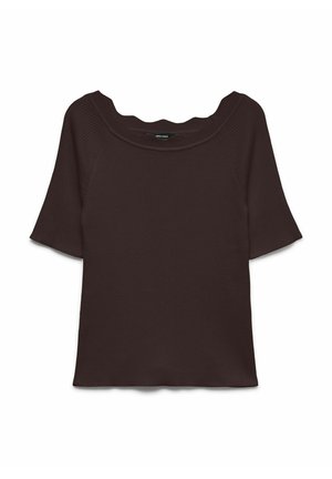 Vero Moda, KNITTED TOP VMIDA KNITTED TOP - T-shirt imprimé - chocolate torte
