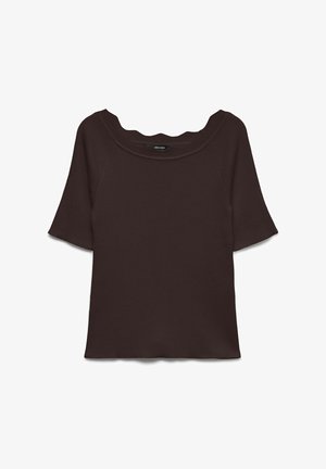 Vero Moda, KNITTED TOP VMIDA KNITTED TOP - T-shirt imprimé - chocolate torte