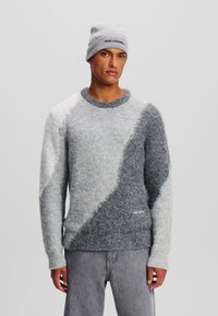 KARL LAGERFELD INTARSIA KNIT - Džemperis - grey melang