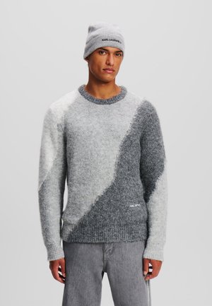 INTARSIA KNIT - Strickpullover - grey melang